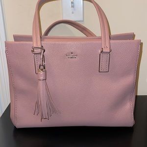 Pink mauve Kate spade leather handbag